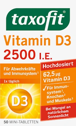 Taxofit Vitamin D3 2.500 IU - 50 Tablet